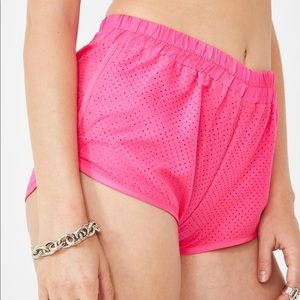 NWOT Rojas Hot Pink Mesh Dolphin Shorts, Dolls Kill